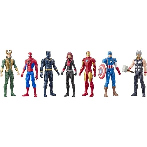 Marvel Avengers Titan Hero Series - 7 actionfigurer á 30 cm