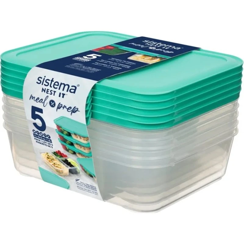 Sistema Nest It Meal Prep Mint 1,9 L – 5 stk