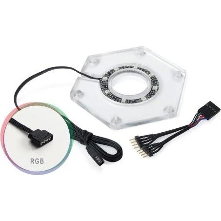 Bitspower Hexagon Monteringssæt - Transparent/Hvid