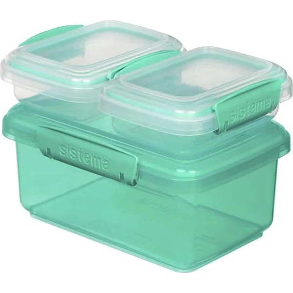 Sistema Klip It Rektangulær 3-pak 1 L + 2 x 200 ml