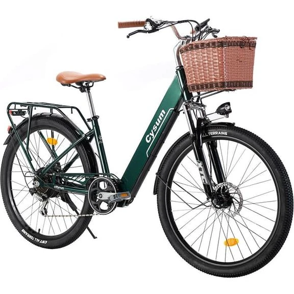 CYSUM Cityrun-26 Grøn City E-Bike 250W 36V10Ah