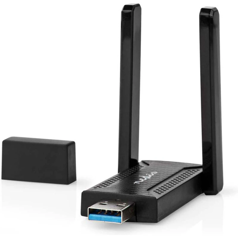 Nedis AC1200 USB-A Wi‑Fi-dongle, Dual‑band 2,4/5 GHz (1200 Mbps)