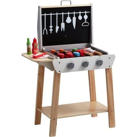 Legegrill i træ – Sæt med 21 dele, 59x33.5x82 cm, Sort/Træ