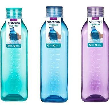 Sistema Large Square Bottle 1 L – Misty Purple