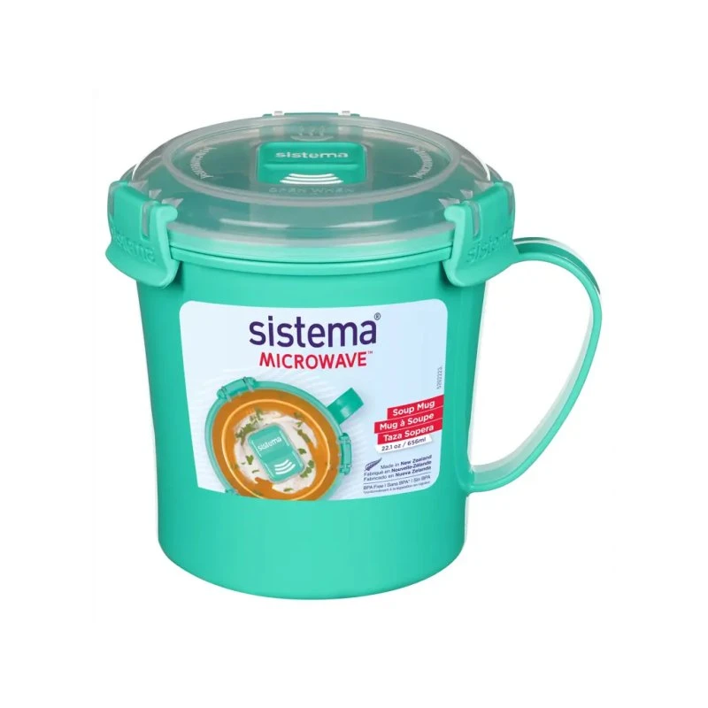 Sistema Microwave suppekop 656 ml, 3 stk. – rød