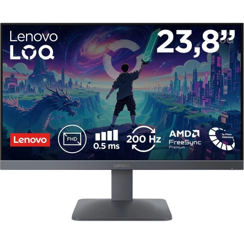 Lenovo LOQ 24-10 23,8" Gaming-skærm | 200 Hz | Full HD IPS