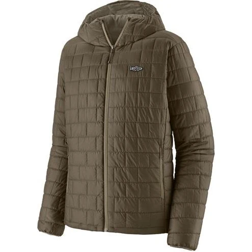Patagonia Mens Nano Puff Fitz Roy Trout Hoody - Basin Green