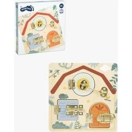 Small Foot - Låsebræt Safari med 3 låse (fra 3 år)