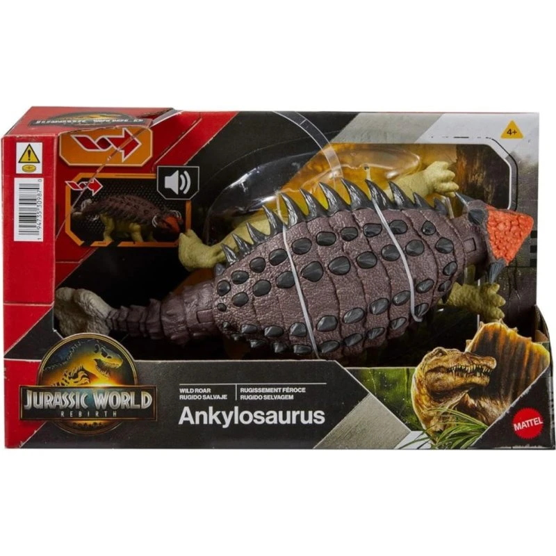 Mattel Jurassic World Rebirth Wild Roar Ankylosaurus