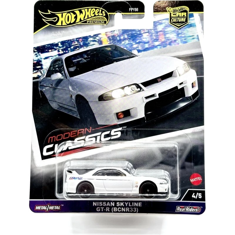 Hot Wheels Nissan Skyline GT-R (BCNR33) 1:64 - Hvid