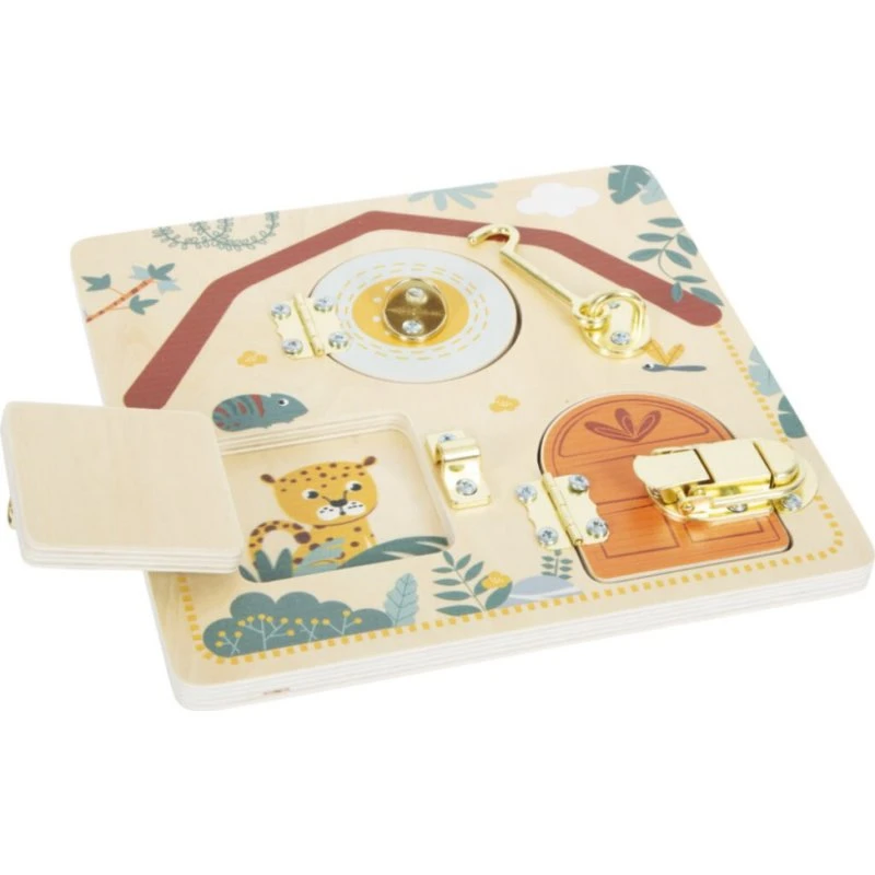 Small Foot Låsebræt m. safari-tema