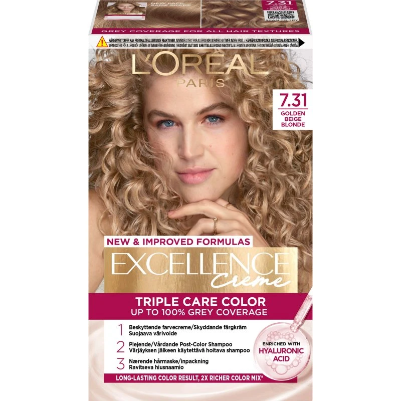 L'Oréal Paris Excellence Crème 7.31 Golden Beige Blonde