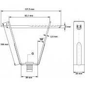 Legrand Trapetzbeslag RTB10-E, el-galvaniseret