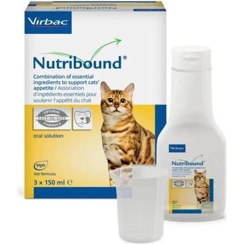 Virbac Nutribound Convalescence - Kosttilskud til katte, 3 x 150 ml