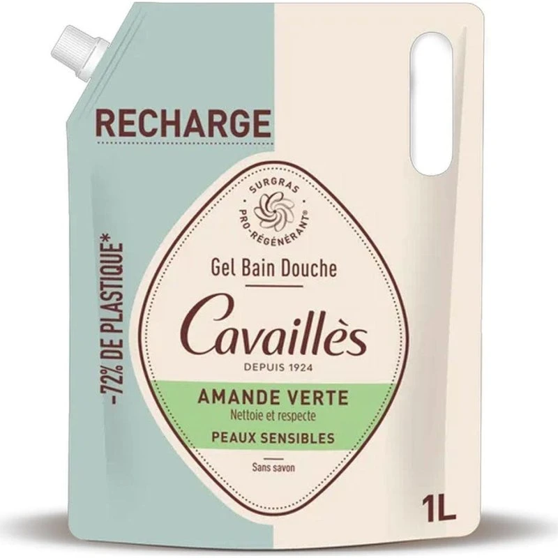 Cavaillès Eco-refill Mandelbad- og brusegel 1L