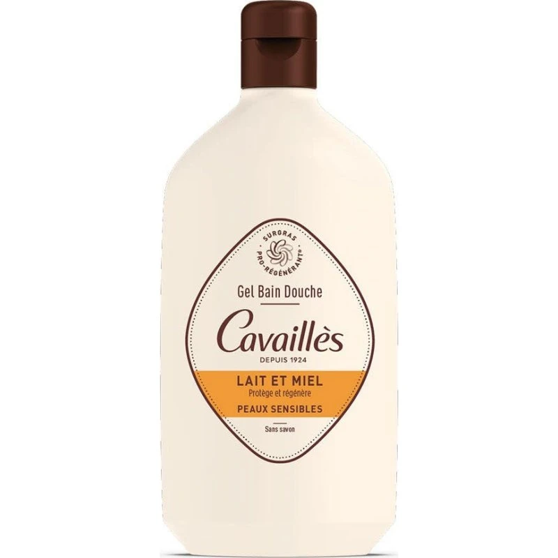 Cavaillès Shower Gel Mælk og Honning - Sensitiv hud 400 ml