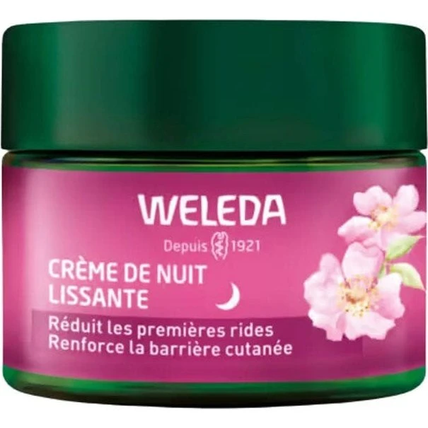 Weleda Økologisk hyben- og hvid te-udjævnende natcreme 40 ml