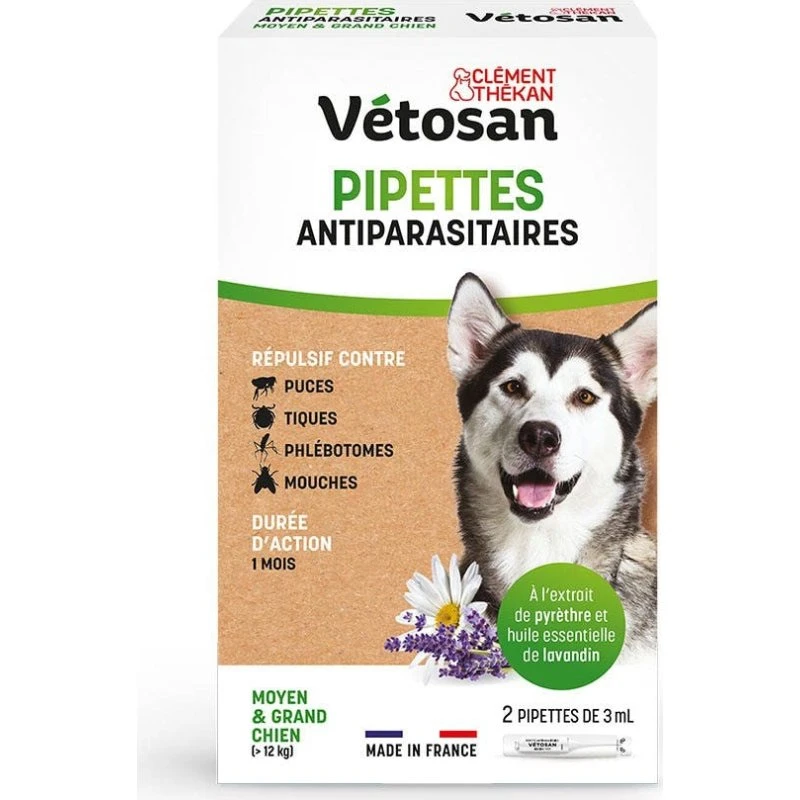 Clemente Thékan Vetosan Natural Repellent Pipetter 2x3ml
