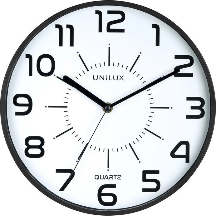 Unilux Pop Ur Sort 28 cm - Stille Quartz Vægur