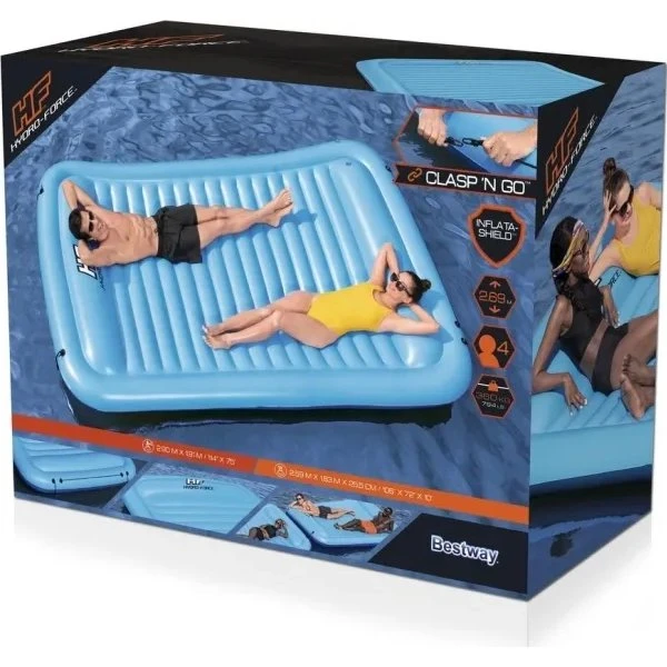 Bestway Sun Soaker™ svømmemadras til 4 personer (269×183 cm)