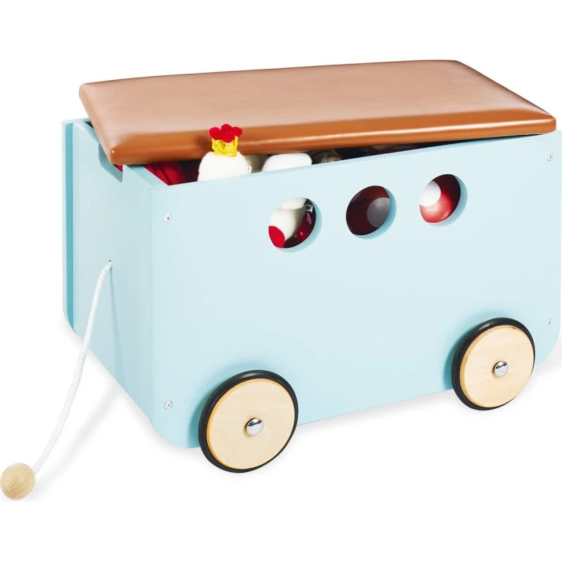 Pinolino Jim Opbevaringskiste med Hjul - Mint, 51x36x34cm