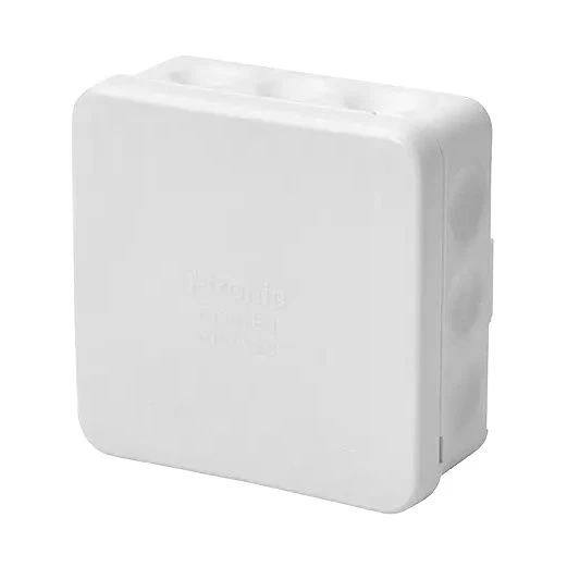 F-tronic E1310 F-9 forgreningsdåse 85x85x37mm - Hvid