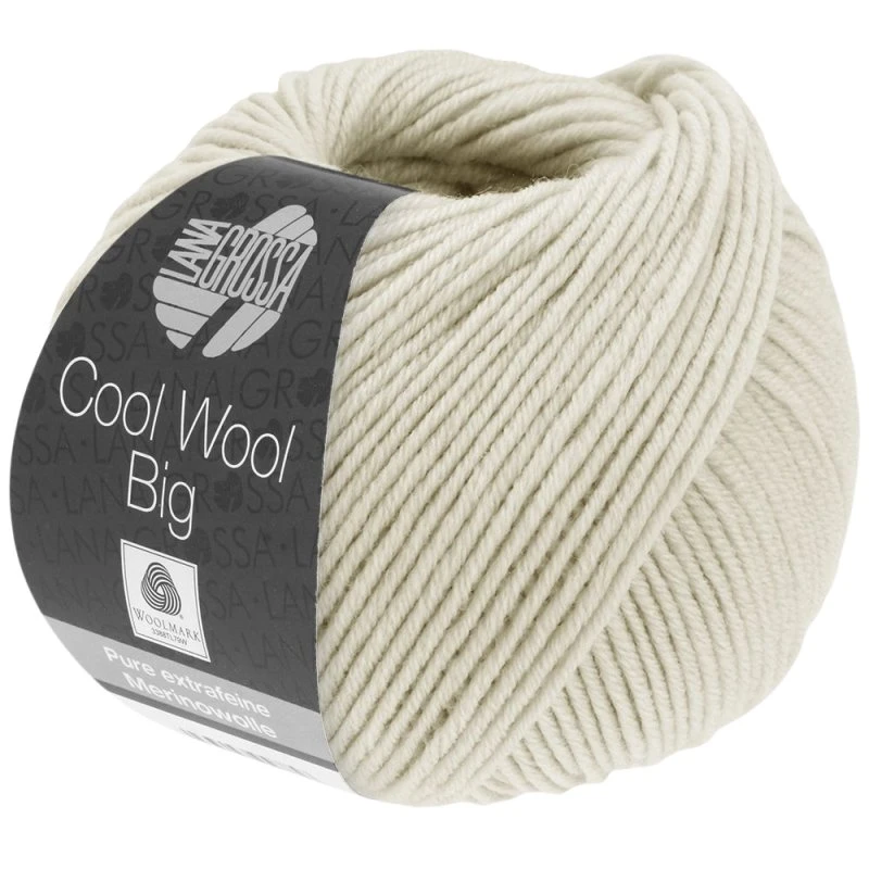 Lana Grossa Cool Wool Big Merinould - 1010 Råhvid