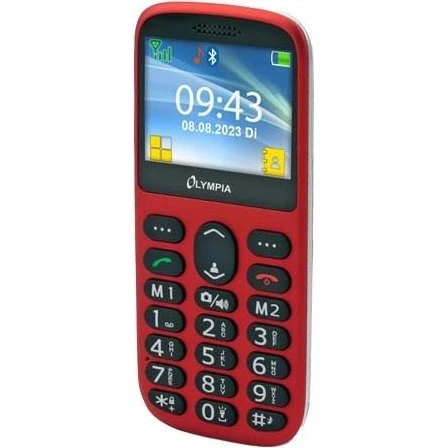 Olympia SUN mobiltelefon med store taster - Rød