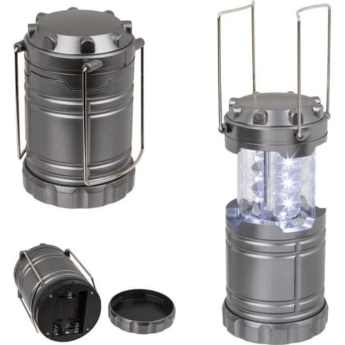 Campinglampe Lygte / Teltlampe - Batteridrevet og foldbar