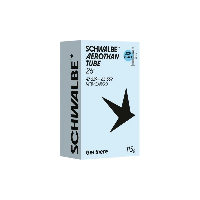 Schwalbe Aerothan Plus 26" slange med SCV Click ventil (47/65-559)