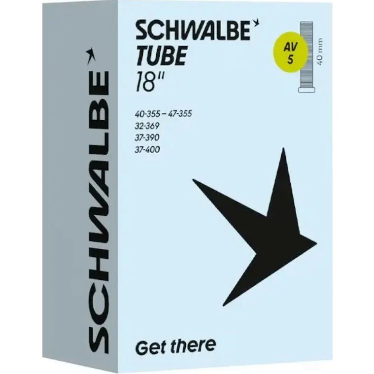 Schwalbe cykelslange 18 x 1,75 med 40mm AV5 autoventil