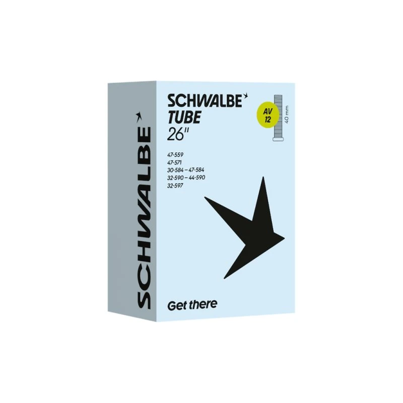 Schwalbe slange 26/27,5" x 1,20-1,90 med 40mm AV12 autoventil