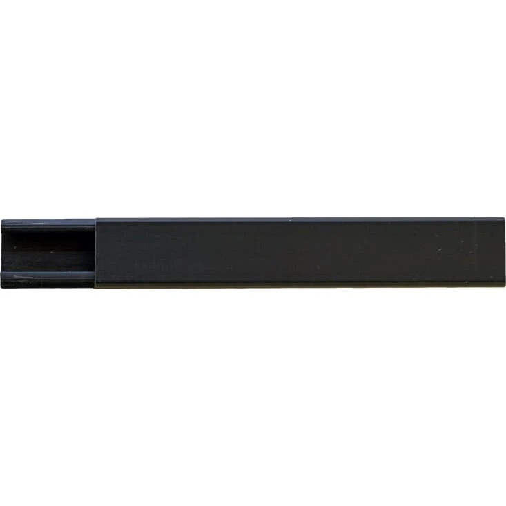 E-line minikanal 15x10 mm m/tape 2 m, sort