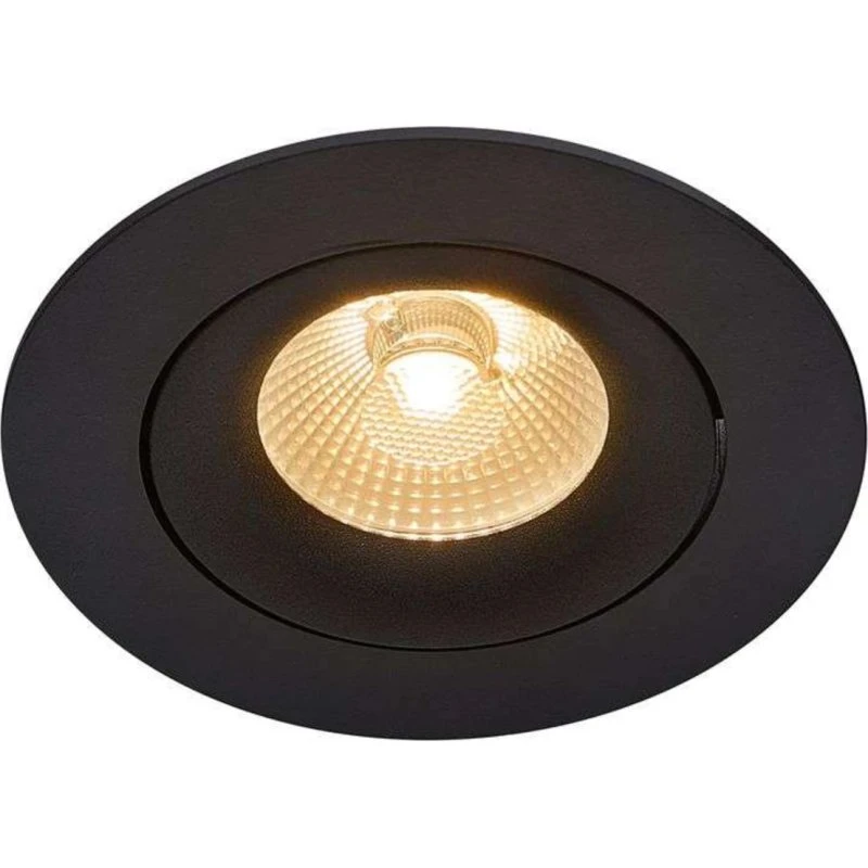 Nordlux Aliki indbygningsspot, sort, indbygget LED