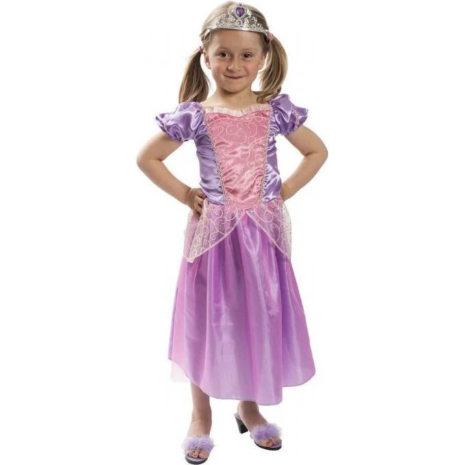 4-Girlz Rapunzel prinsessekjole 4-7 år (42485)