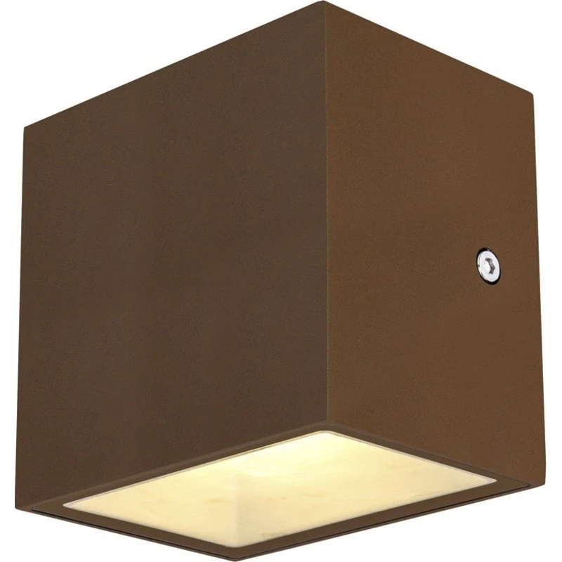 SLV Sitra Cube udendørs væglampe, rust - Up/Downlight LED