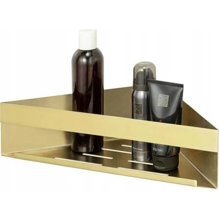 Hjørnehylde Mat Guld 36x17x8 cm i Rustfrit Stål