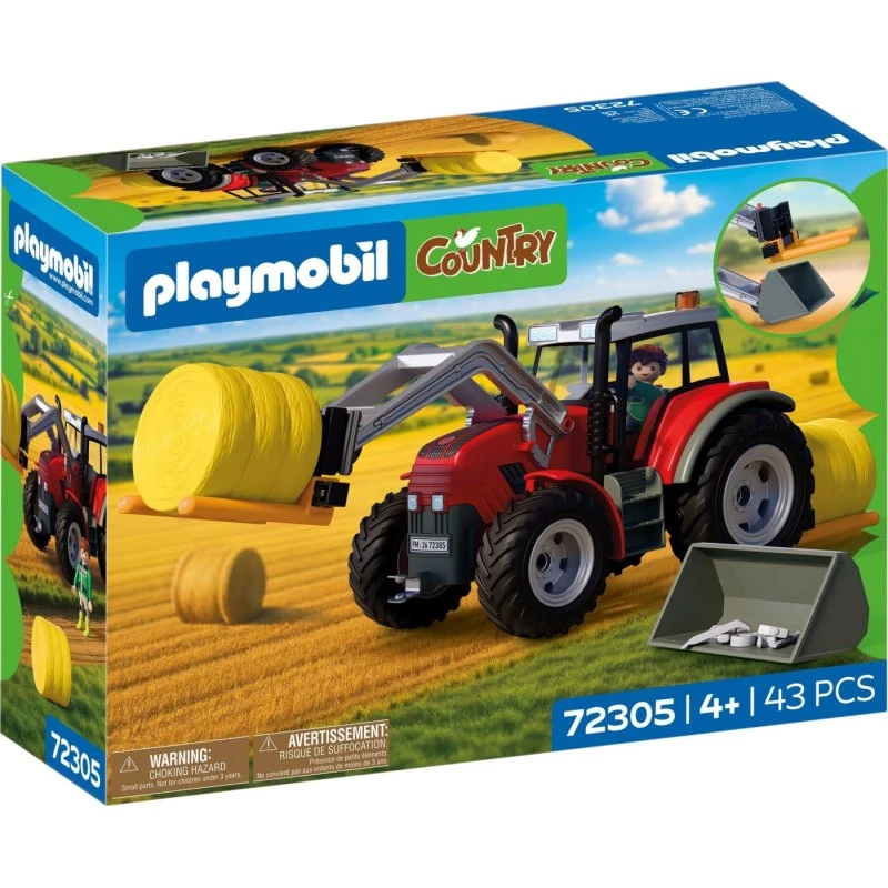Playmobil 72305 Stor Traktor med Høballer - Country serie