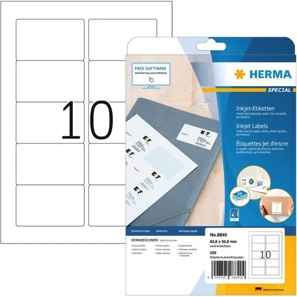 HERMA Special Adresseetiketter 83.8 x 50.8 mm - 250 stk.