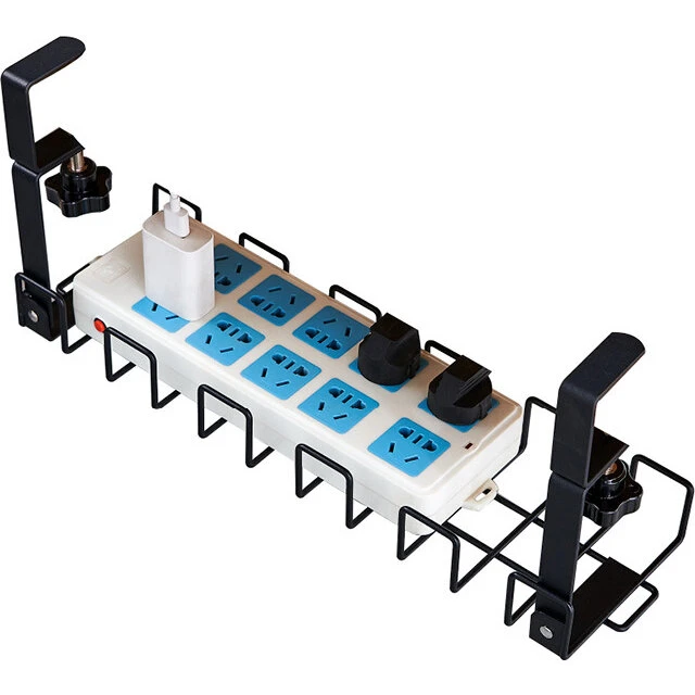 INF Kabelskjuler til skrivebord 36x12x16,7 cm, sort