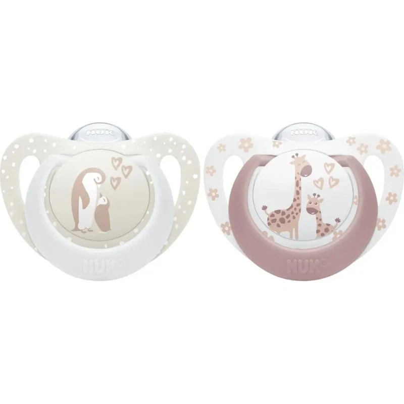 NUK First Choice Sut 0-6 mdr - Penguin/Giraffe