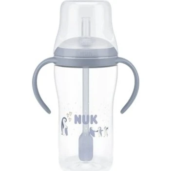 NUK Perfect Match Learner Bottle Straw 260 ml, Penguin