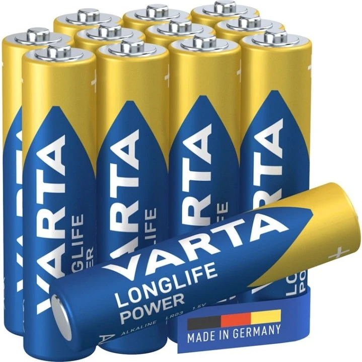 Varta AAA Alkaline Longlife batterier, 12 stk.