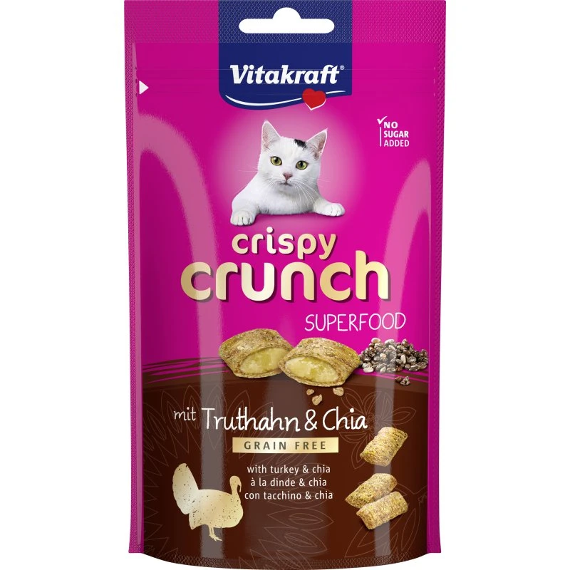 Vitakraft Crispy Crunch Superfood Kalkun & Chiafrø 60g