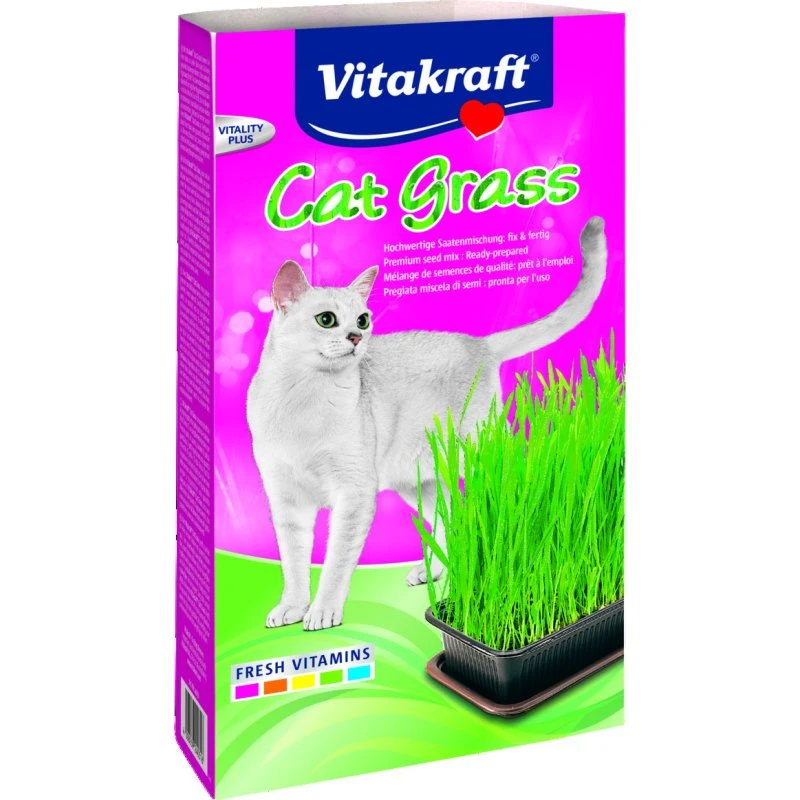 Vitakraft Kattegræs i bakke, 120g
