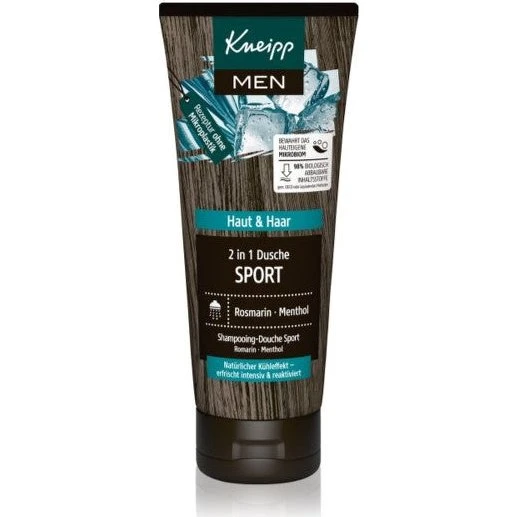 Kneipp Sport 2-i-1 Shampoo og Showergel til mænd, 200 ml