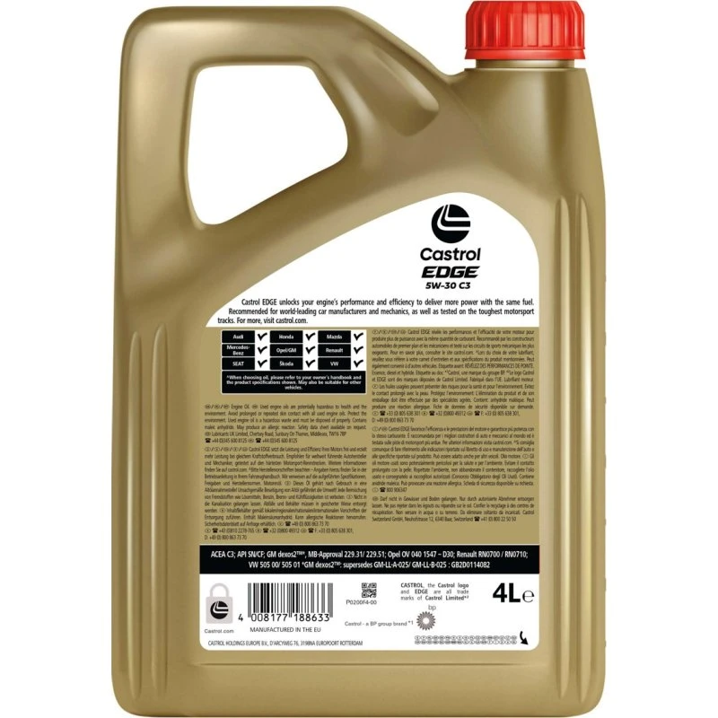 Castrol EDGE 5W-30 C3 Motorolie - 4L
