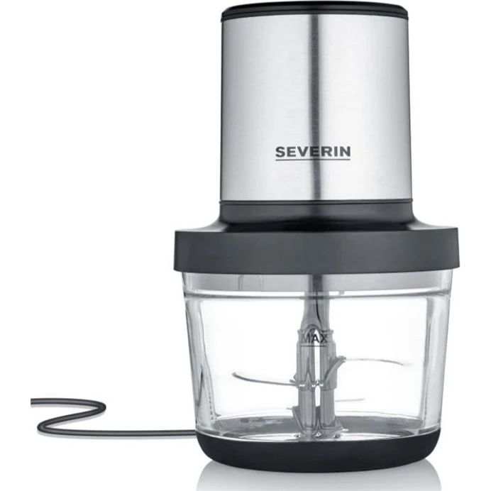 SEVERIN KM 3867 Hakkemaskine 400W 1 Liter Mat Sort/Rustfrit Stål