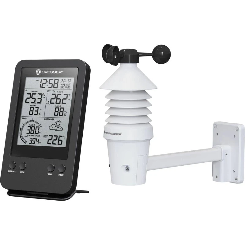 Bresser 3-i-1 Anemometer: Luftfugtighed, Temperatur og Vindhastighed