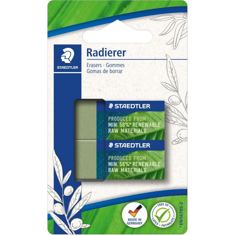 Staedtler Viskelæder 526 83 - Grøn, 56% genanvendt materiale